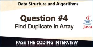 Find duplicate element in an array