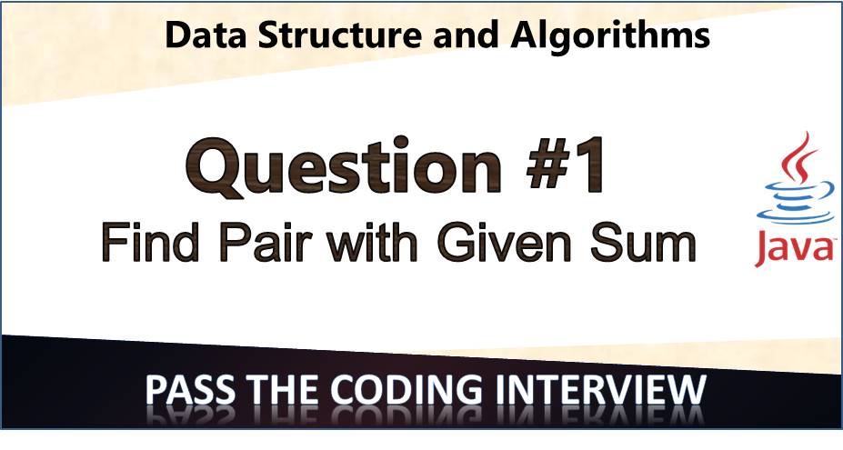 Pair with a given sume