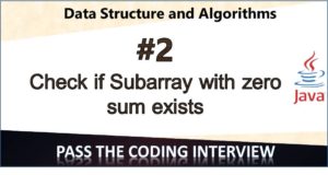 Check for subarray with zero sum