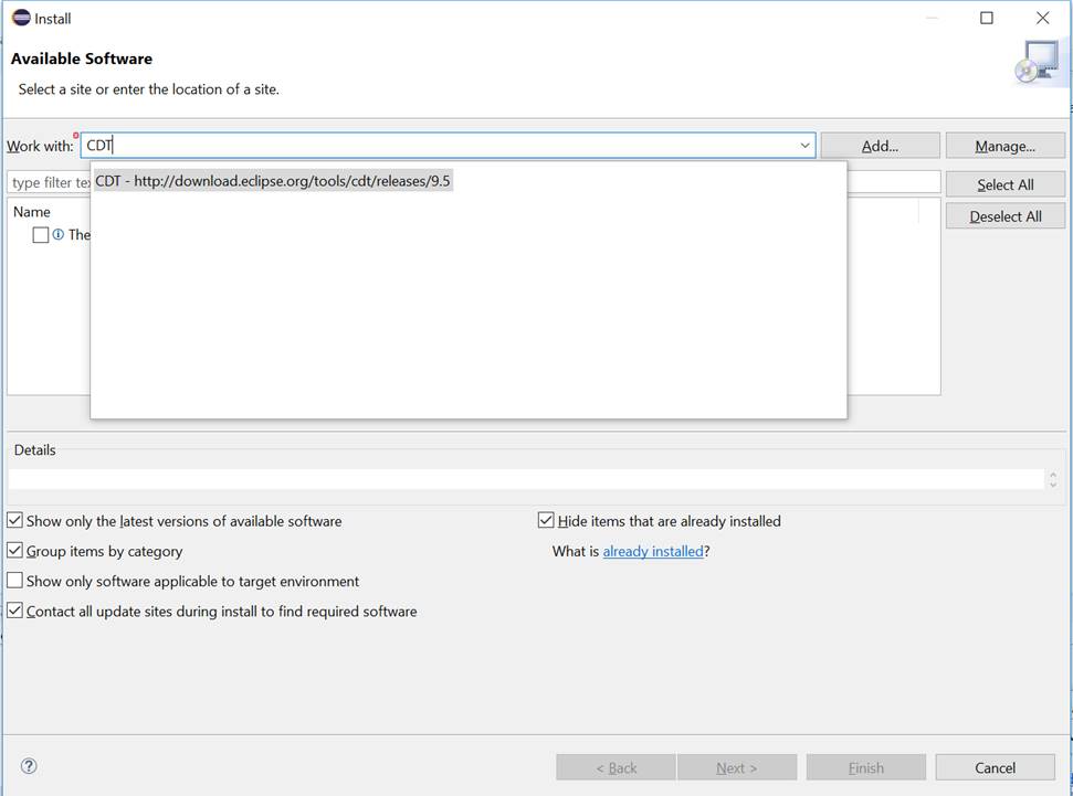 CDT Window for C++ for Eclipse