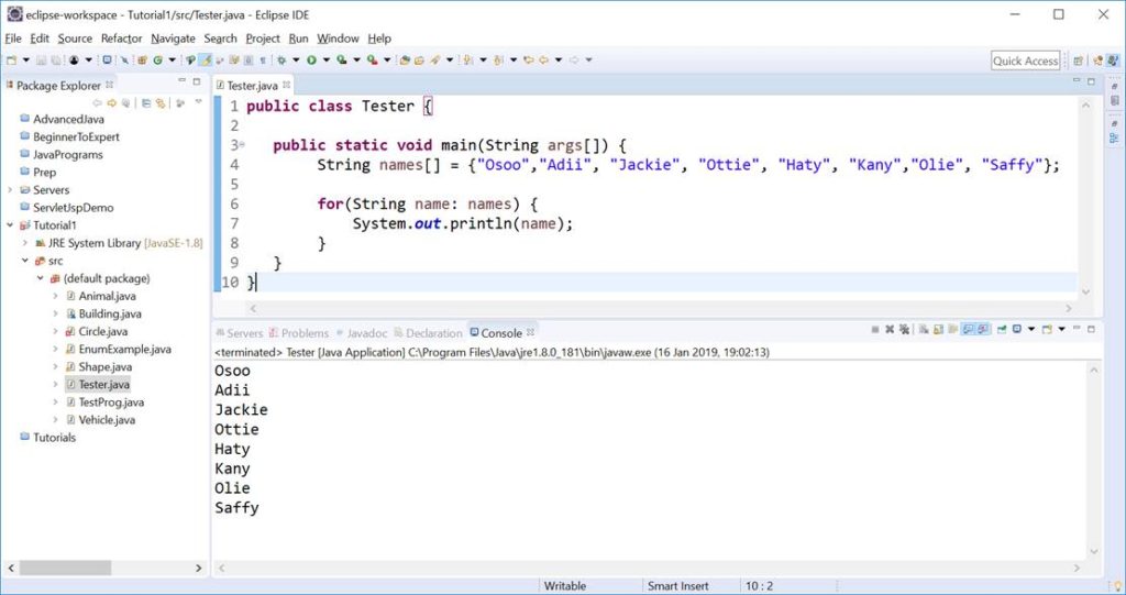 Enhanced For Loop in Java