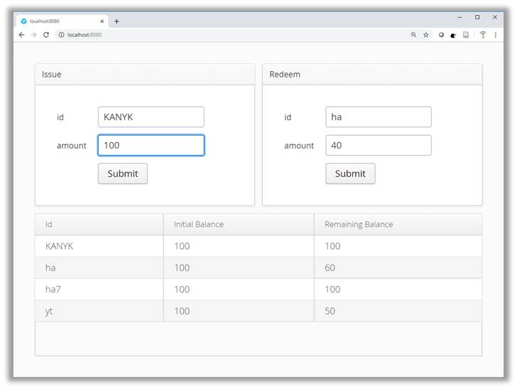 GiftCard GUI final Output