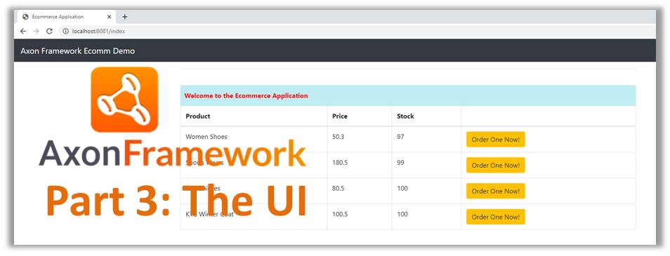 Complete CQRS Application with Axon Framework