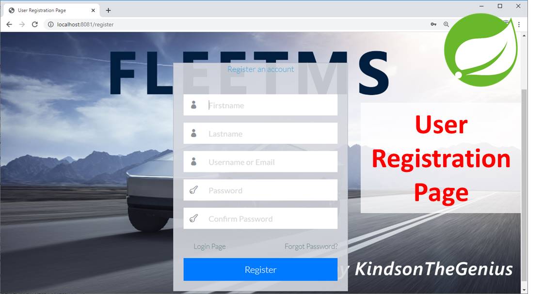 How to Add User Registration Page in Spring Boot