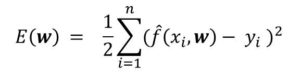 Sum of Squares Error Function