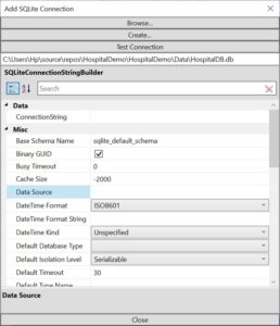 Define New SQL Lite Database Connection